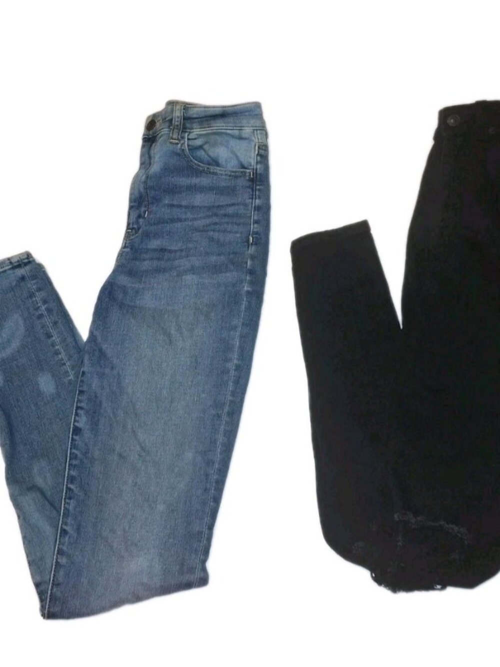 American Eagle Womens Ne(x)t Level Blue Black Size 4 Long Jeggings 26x32 Custom